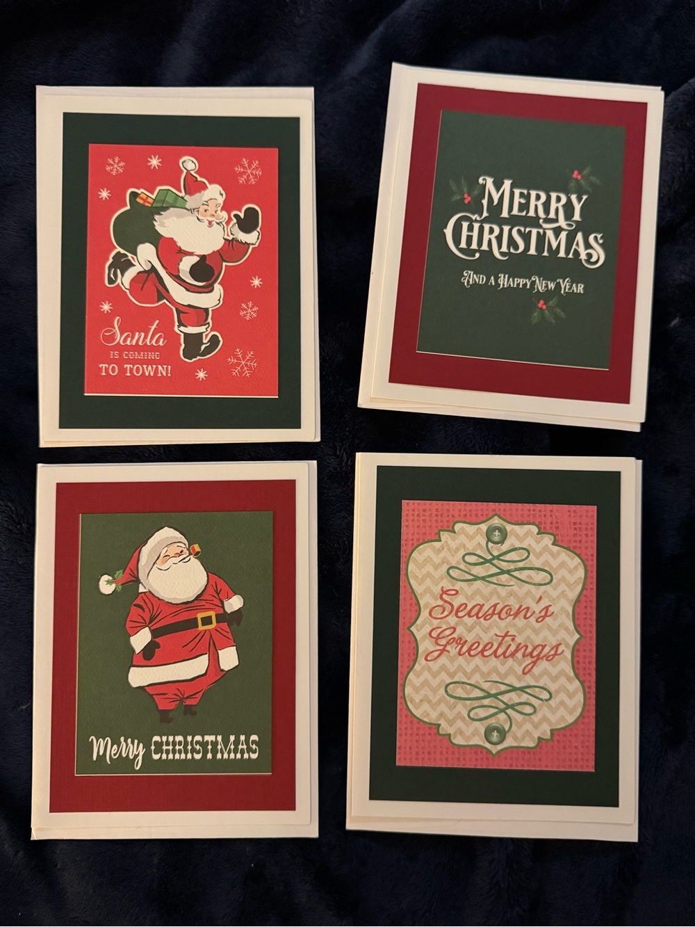 Vintage inspired Christmas card set
